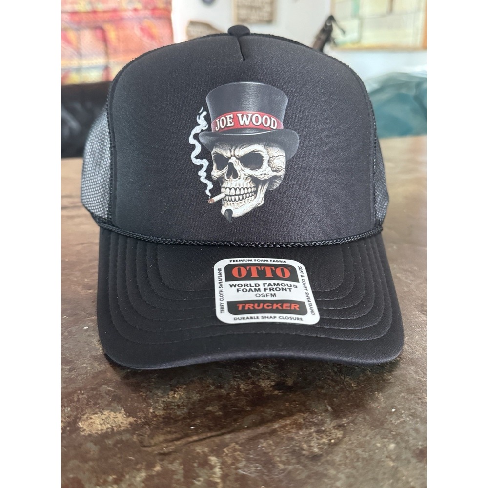 Joe Wood (TSOL) Trucker Hat SKULL TOP HAT
